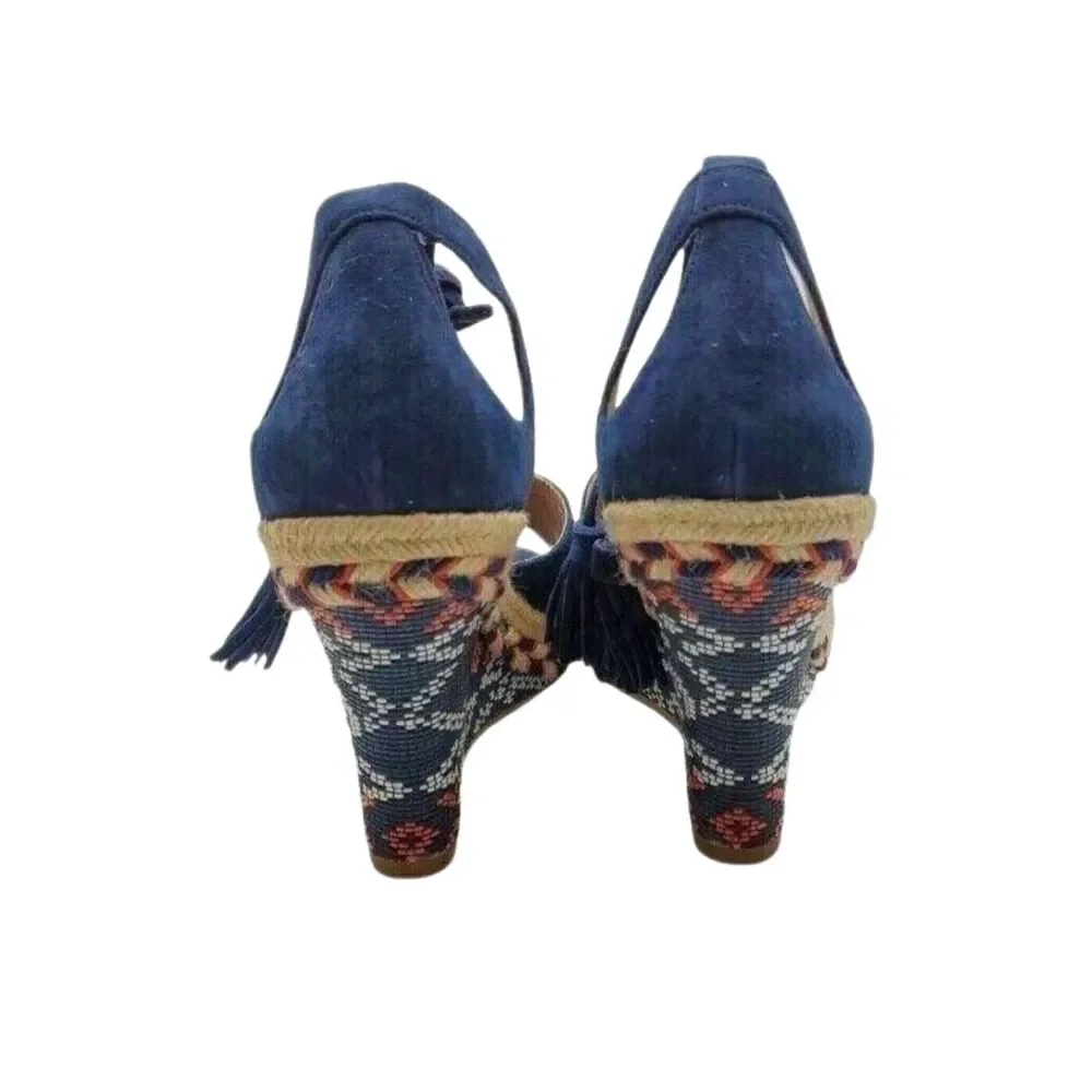 CAbi #6001 Isla Wedge Espadrilles Sz 7